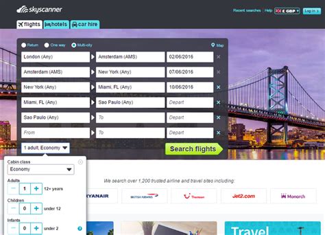 skyscanner flights multi city.